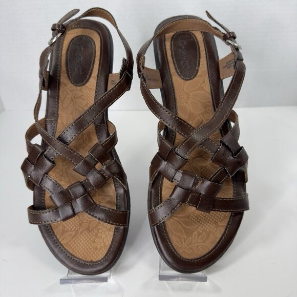 BOC Born Concept Kesia Strappy Brown Vegan Leather Open Toe Slingback Sandals 9M - Picture 10 of 14